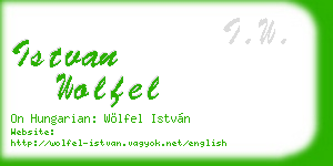 istvan wolfel business card